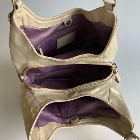 Coach Metallic Gold Shoulder Bag - Picture 7 of 11
